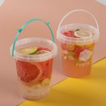 Portable milk tea fruit tea round/square barrel