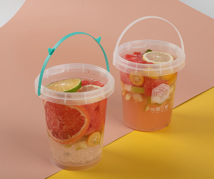 Portable milk tea fruit tea round/square barrel