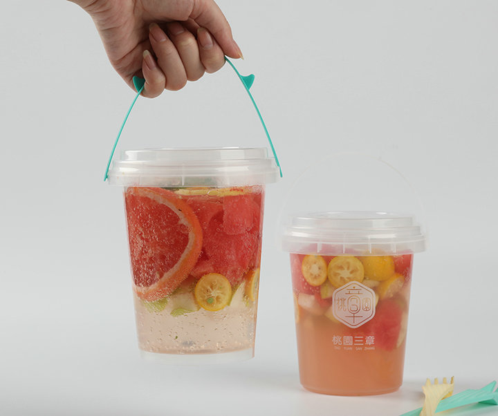 Portable milk tea fruit tea round/square barrel