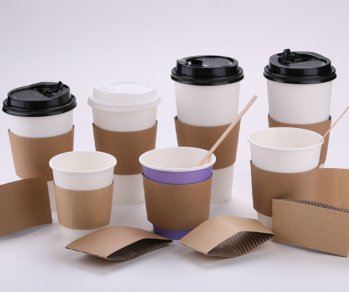 paper cup sleeve cup holder take-away plastic bag